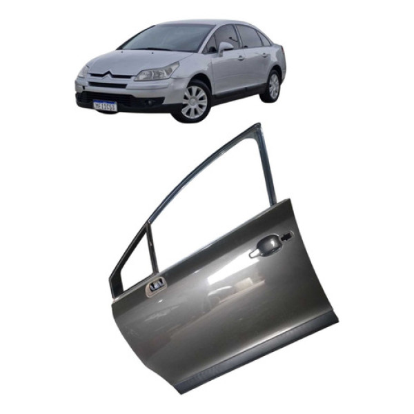 Porta Dianteira Esquerda Citroën C4 Pallas 2008 Dianteira Esquerdo Cinza