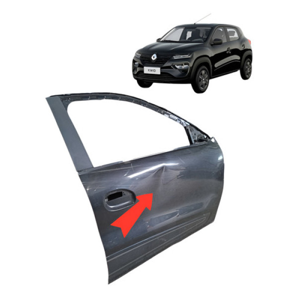 Porta Dianteira Lado Direito Renault Kwid 2022 Dianteira Direito Preto