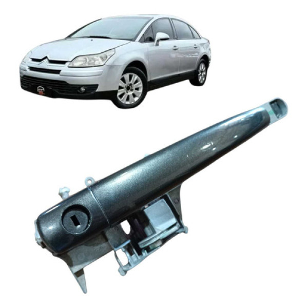Maçaneta Externa Dianteira Esquerda Citroën C4 Pallas 2008 Cinza Dianteira