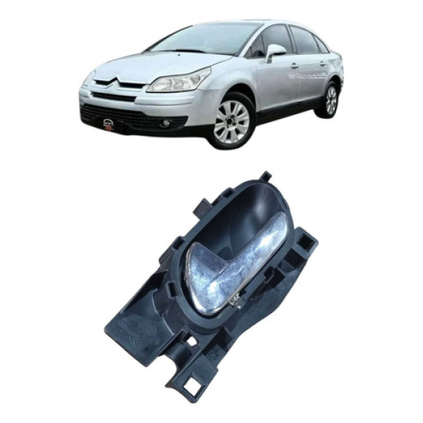 Maçaneta Interna Porta Traseira Esq Citroën C4 Pallas 2008 Cinza Traseira