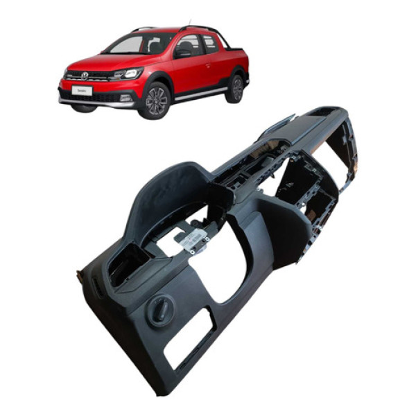 Capa Painel Instrumentos Volkswagen Saveiro Cd Robust 2023 Preto Listras