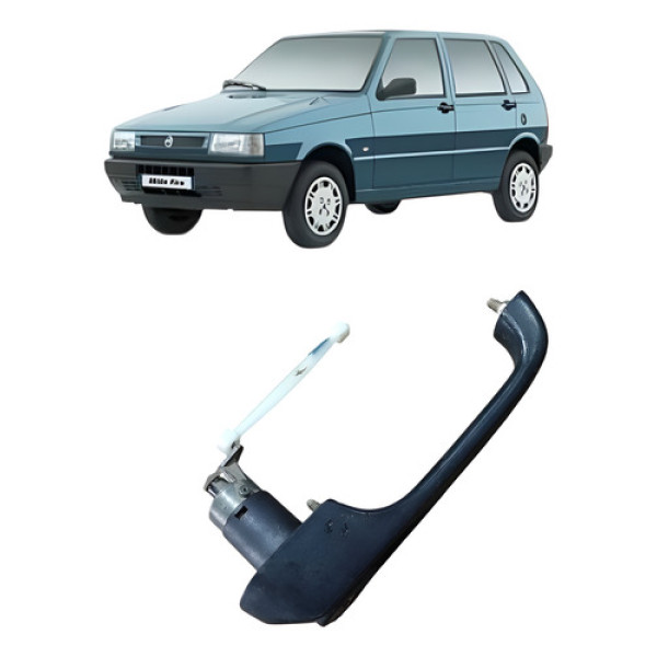 Maçaneta Externa Dianteira Direita Fiat Uno Mille 2003 Preto Dianteira