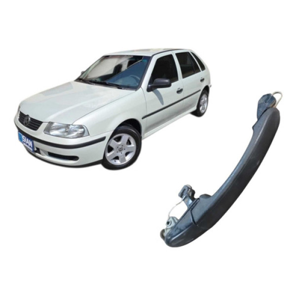 Maçaneta Da Porta Traseira Direita Volkswagen Gol 2000 Prateado Traseira