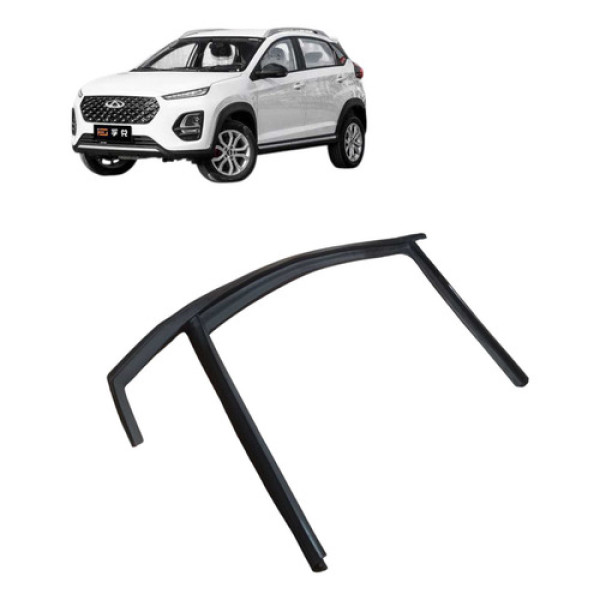 Borracha Friso Da Porta Dianteira Esquerda Tiggo Chery 2023 Preto