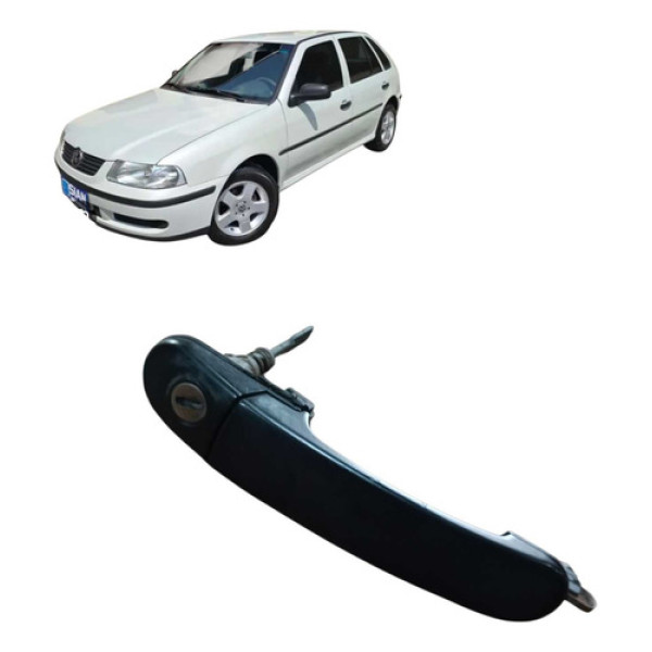 Maçaneta Externa Dianteira Esquerda Volkswagen Gol 2000 Prateado Dianteira