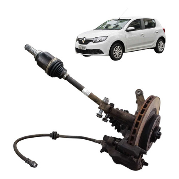 Cubo Montante Dianteiro Esquerdo Renault Sandero  2018 Branco