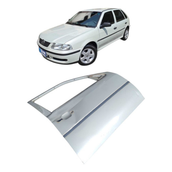 Porta Dianteira Esquerda Com Detalhes  Volkswagen Gol 2000 Dianteira Direito Prateado