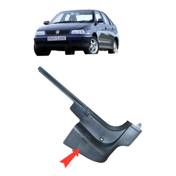 Moldura Soleira Diant Direita Volkswagen Polo Classic 1999 Prateado