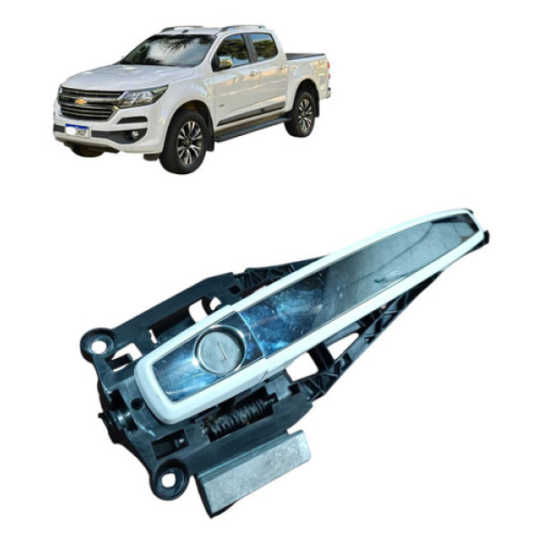 Maçaneta Externa  Dianteira Esquerda Chevr S10 Ltz Fd4a 2018 Branco Dianteira