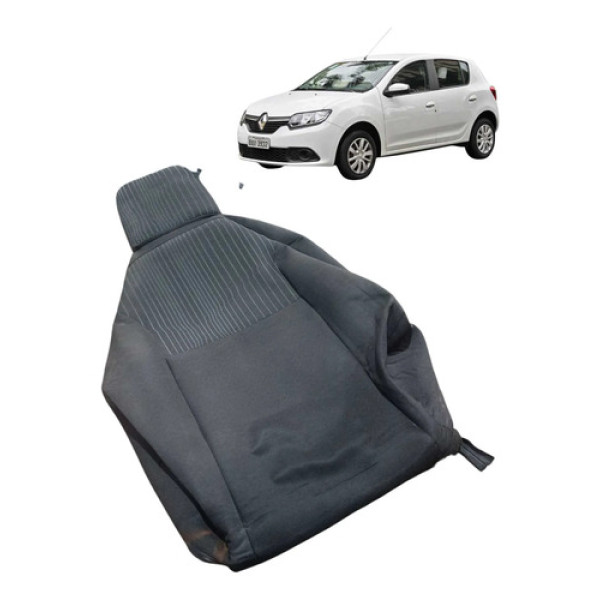 Capa Encosto Banco Dianteiro Esquerdo  Renault Sandero  2018 Branco