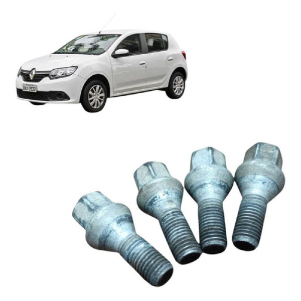 Jogo Parafuso Da Roda Traseira Esquerda Renault Sandero 2018 Branco