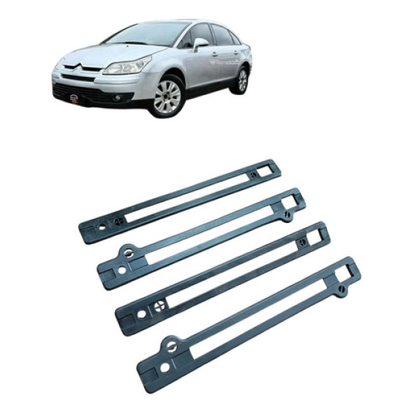 Kit Acabamento Trilho Do Banco Citroën C4 Pallas 2008 Preto