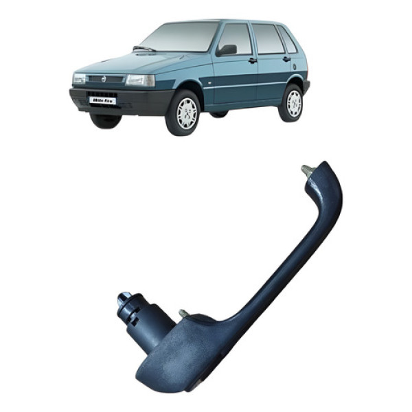 Maçaneta Externa Da Porta Traseira Esq Fiat Uno Mille 2003 Preto Traseira
