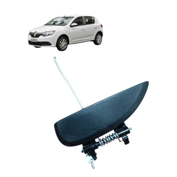 Maçaneta Externa Porta Diant Esquerda Renault Sandero  2018 Branco Dianteira
