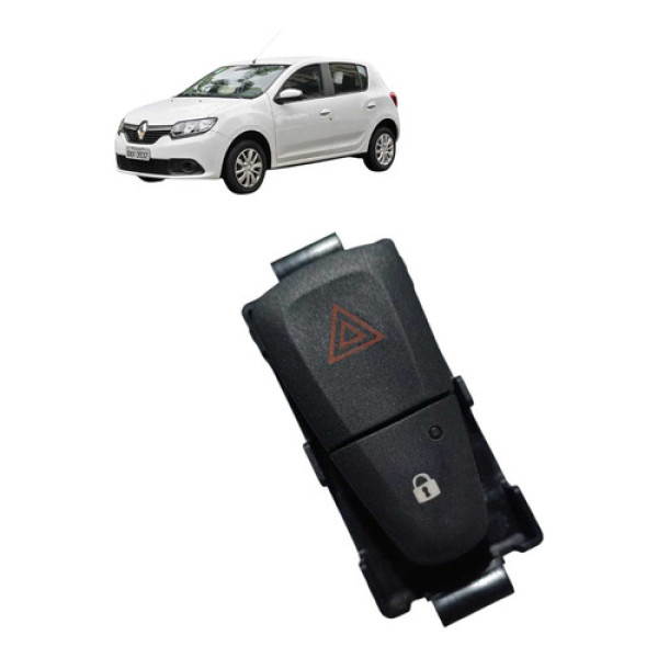 Botão Pisca Alerta E Trava Porta Renault Sandero  2018 Branco