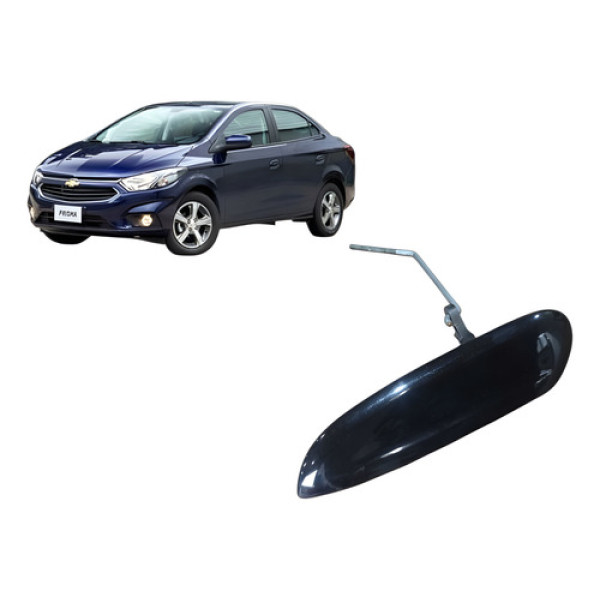 Maçaneta Externa Porta Tras Esq Chevrolet Prisma 2017 Preto Traseira