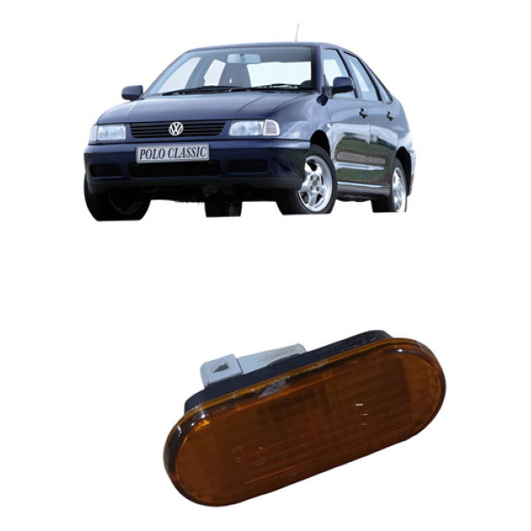 Luz Pisca Alerta Dianteiro Esq Volkswagen Polo Classic 1999 Prateado