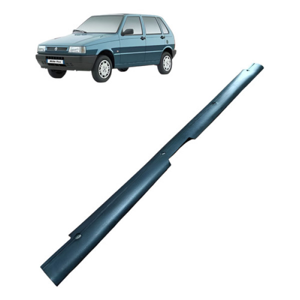 Acabamento Soleira Dianteira Esquerda Fiat Uno Mille 2003 Preto