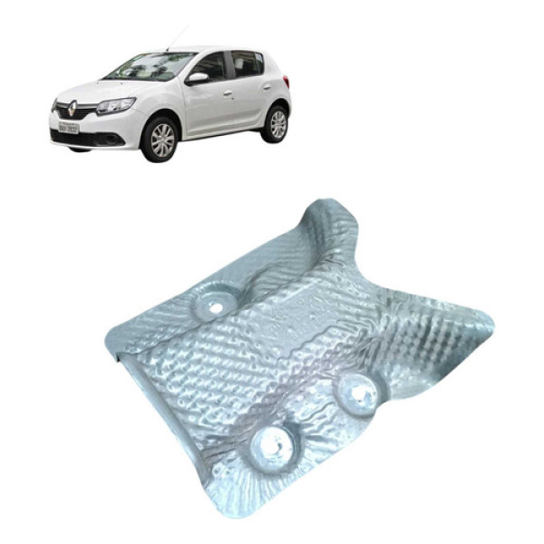 Defletor Calor Do Escape Renault Sandero  2018 Branco