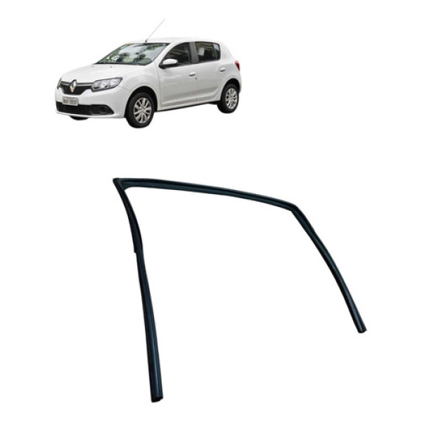  Canaleta Vidro Dianteiro Direito Renault Sandero  2018 Preto