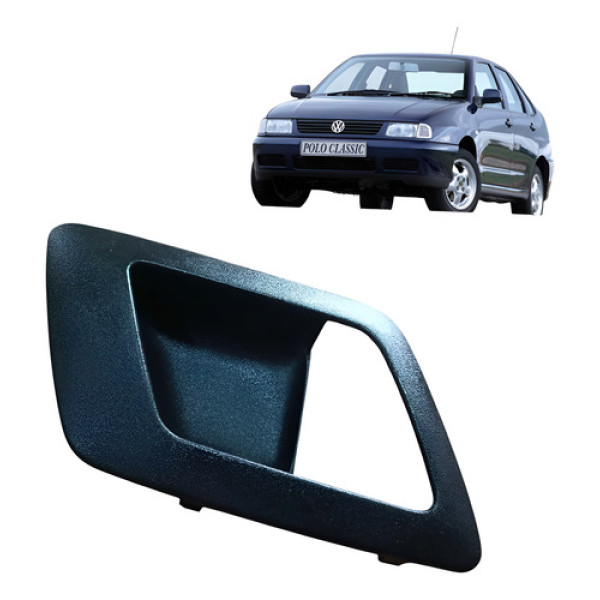 Moldura Maçaneta Interna Tras Direita Vw Polo Classic 1999 Prateado Traseira