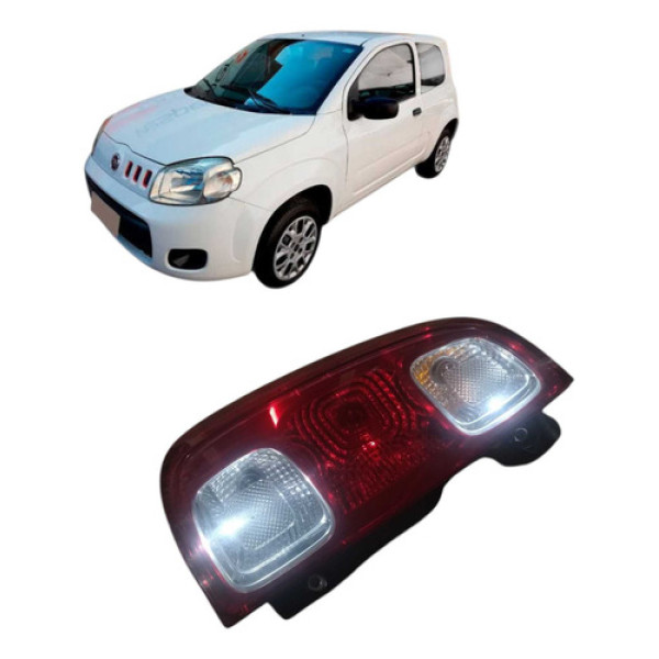 Lanterna Traseira Esquerda Fiat Uno Vivace 1.0 2015 Esquerdo/motorista Prateado