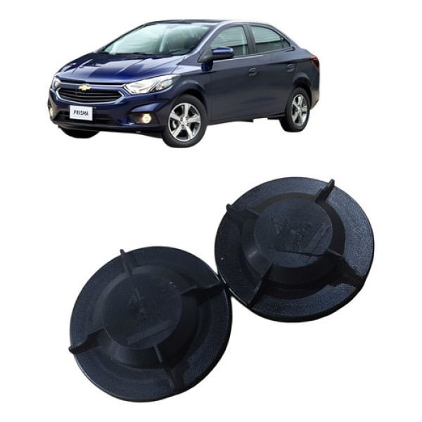 Par De Tampa Vedação Do Farol Chevrolet Prisma 2017 Preto