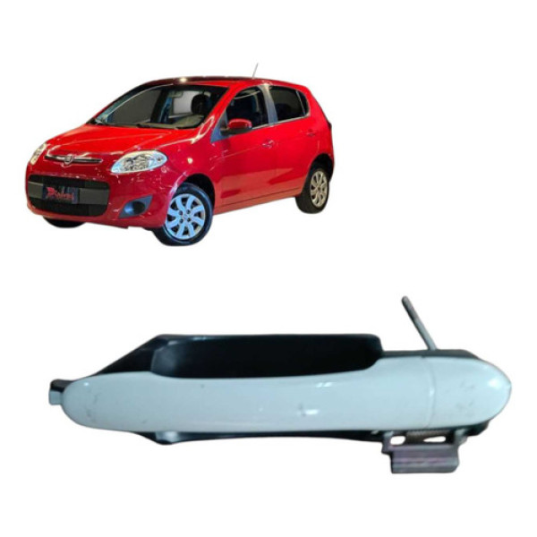  Maçaneta Externa Diant Direita Fiat Palio Attract 1.0 2016 Branco Dianteira