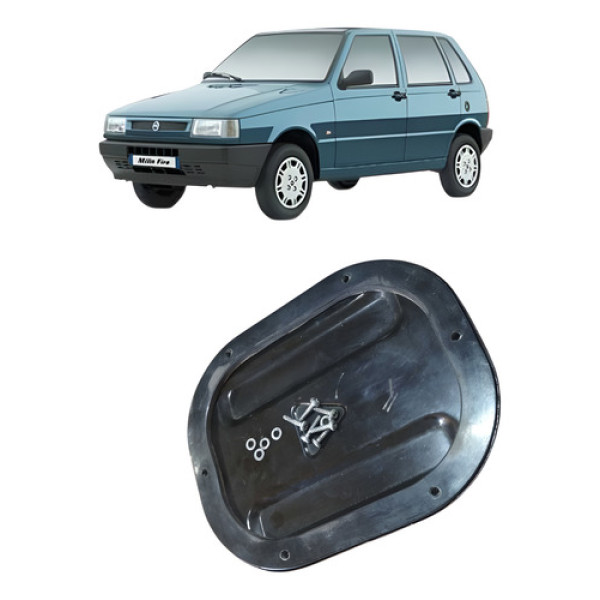 Tampa Protetora Combustível Fiat Uno Mille 2003 Preto