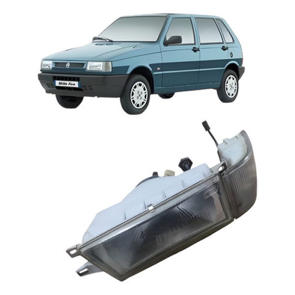 Farol Dianteiro Direito Fiat Uno Mille 2003 Direito/passageiro