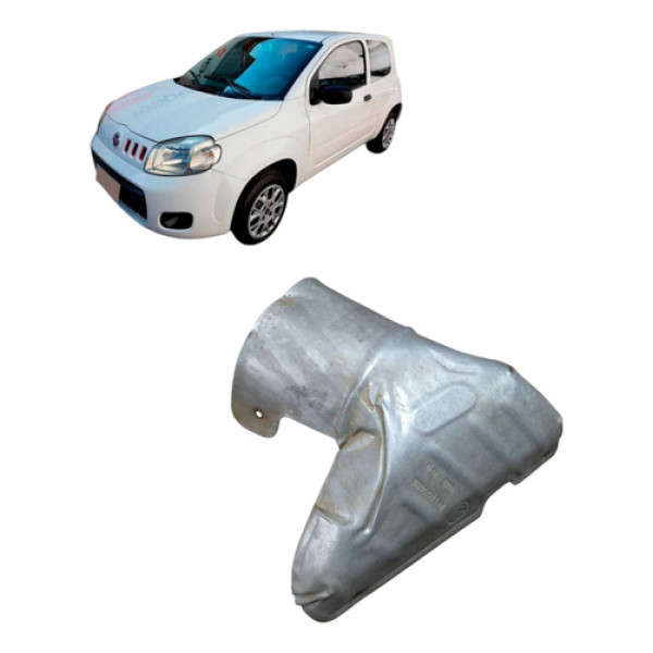 Protetor Calor Escapamento Fiat Uno Vivace 1.0 2015 Branco