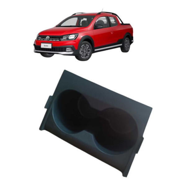 Porta Copos Volkswagen Saveiro Cd Robust 2023 Preto