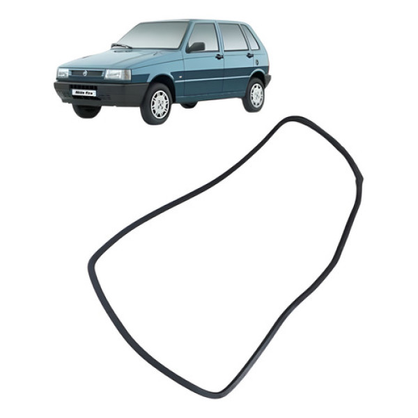Borracha Carroceria Traseira Esquerda Fiat Uno Mille 2003 Preto
