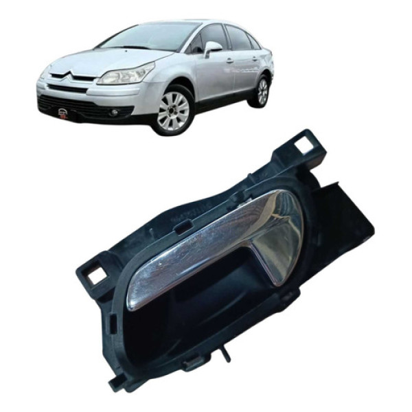 Maçaneta Interna Dianteira Esquerda Citroën C4 Pallas 2008 Cinza Dianteira
