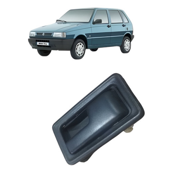 Maçaneta Interna Dianteira Direita Fiat Uno Mille 2003 Preto Dianteira