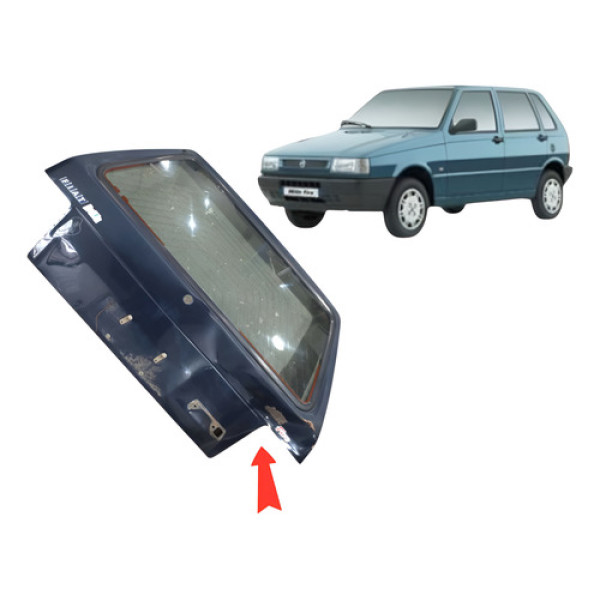 Tampa Traseira Porta-malas Fiat Uno Mille 2003 Azul-turquesa