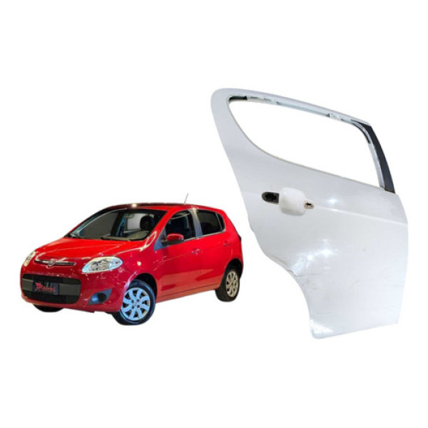 Porta Traseira Direita Fiat Palio Attract 1.0 2016 Traseira Direito Branco