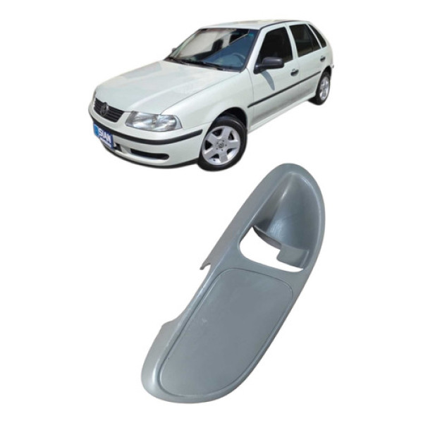Moldura Maçaneta Interna Traseiradireita Volkswagen Gol 2000 Prateado Traseira