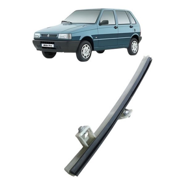 Canaleta Guia Dianteiro Direito Interno Fiat Uno Mille 2003 Preto