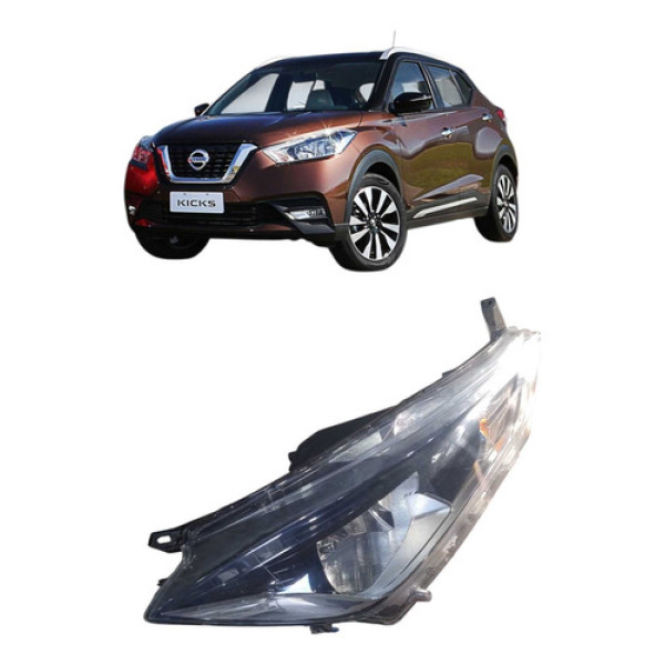 Farol Dianteiro Direito Do Nissan Kicks Ano 2020 Direito/passageiro