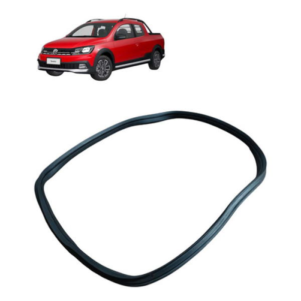 Borracha Janela Tras Esquerda Vw Saveiro Cd Robust 2023 Preto