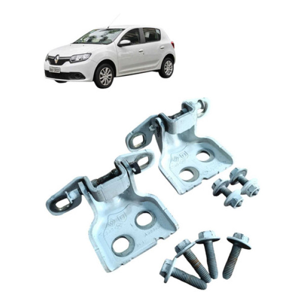 Par Dobradiça Porta Traseira Esquerda Renault Sandero  2018 Branco
