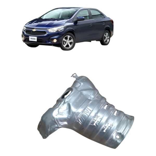 Protetor De Calor Calalisador Chevrolet Prisma 2017 Preto