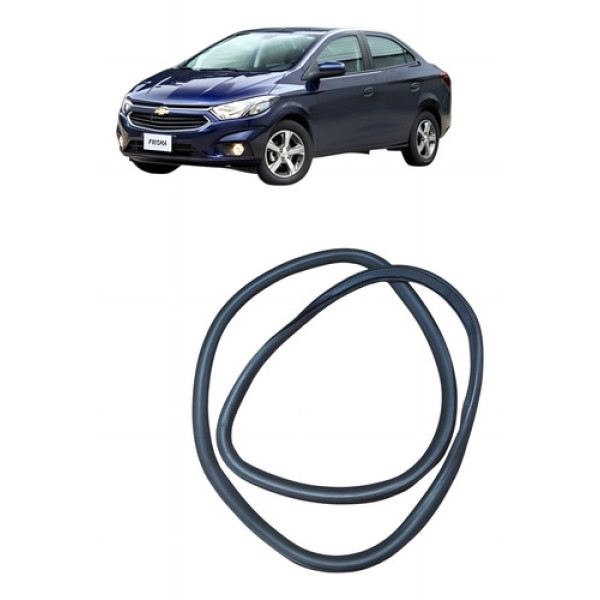 Borracha Carroceria Traseira Esq Chevrolet Prisma 2017 Preto