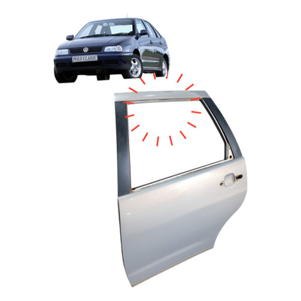 Porta Traseira Lado Esquerdo Volkswagen Polo Classic 1999 Traseira Esquerdo Prateado