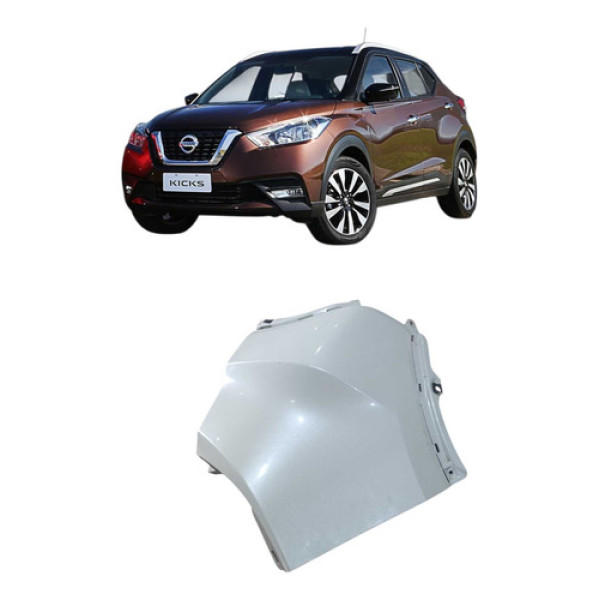 Polaina Traseira Esquerda Do Nissan Kicks Ano 2020 Branco