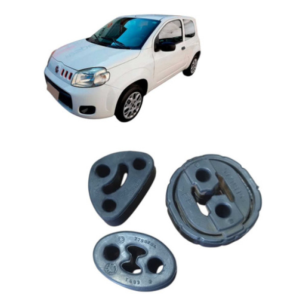 Kit Coxim Do Escapamento Fiat Uno 2011 1.0 Vivace Flex 5p Branco
