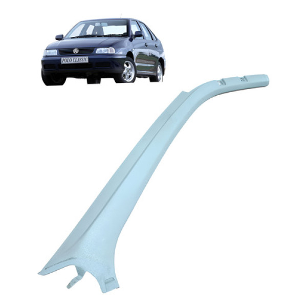 Acabamento Coluna Dianteira Direita Vw Polo Classic 1999 Prateado