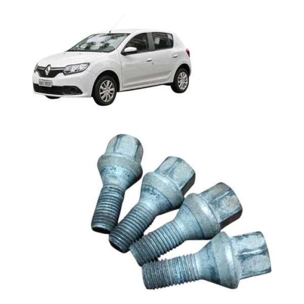  Jogo Parafusos  Traseira Direita Renault Sandero  2018 Branco