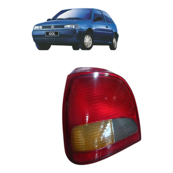 Lanterna Traseira Esquerda Volkswagen Gol 1996 Esquerdo/motorista Vermelho